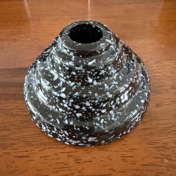 NOS Speckle Glaze Candle Holder By Crowning Touch Contemporary Design Hallmark - Picture 9 of 10
